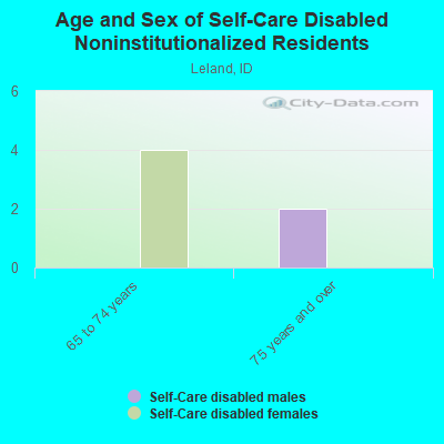 Age and Sex of Self-Care Disabled Noninstitutionalized Residents