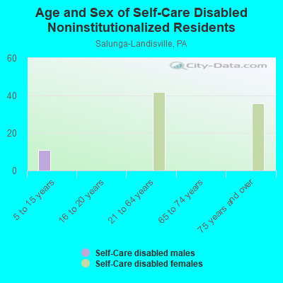 Age and Sex of Self-Care Disabled Noninstitutionalized Residents