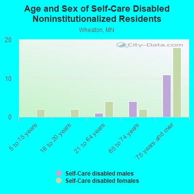 Age and Sex of Self-Care Disabled Noninstitutionalized Residents