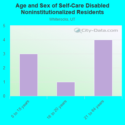 Age and Sex of Self-Care Disabled Noninstitutionalized Residents