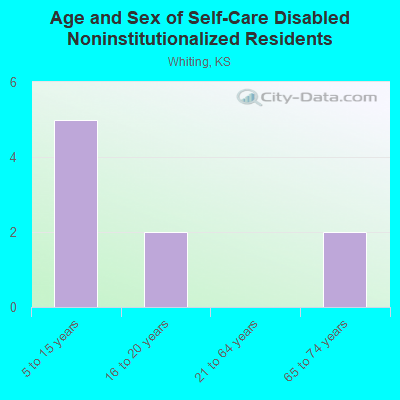 Age and Sex of Self-Care Disabled Noninstitutionalized Residents