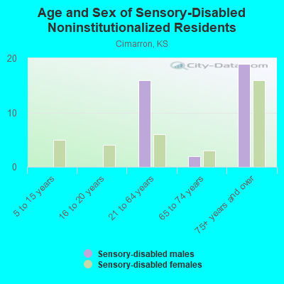 Age and Sex of Sensory-Disabled Noninstitutionalized Residents