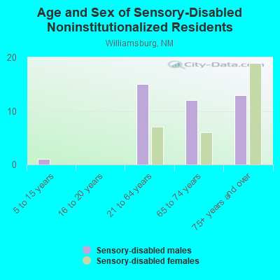 Age and Sex of Sensory-Disabled Noninstitutionalized Residents