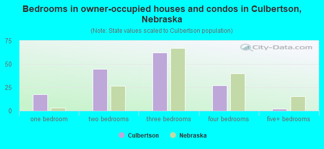 Bedrooms in owner-occupied houses and condos in Culbertson, Nebraska