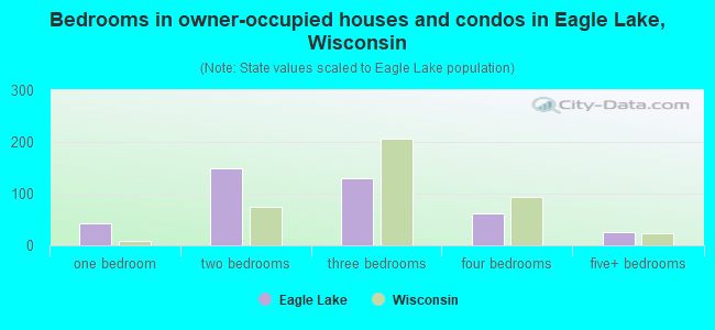 Bedrooms in owner-occupied houses and condos in Eagle Lake, Wisconsin