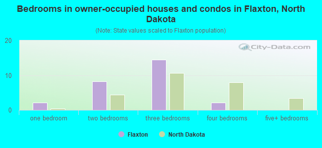 Bedrooms in owner-occupied houses and condos in Flaxton, North Dakota