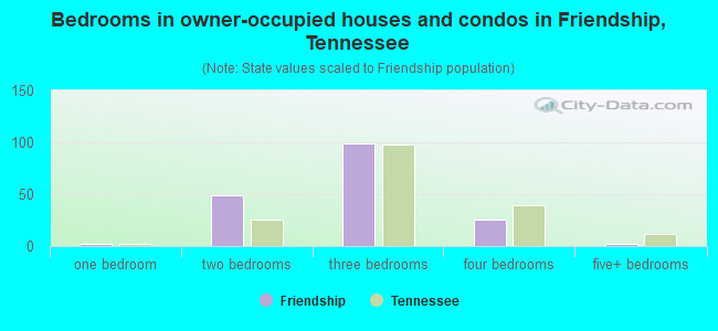 Bedrooms in owner-occupied houses and condos in Friendship, Tennessee