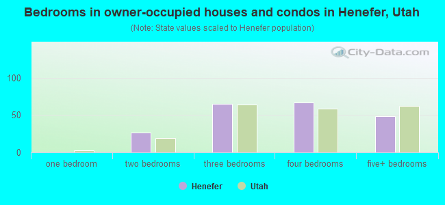 Bedrooms in owner-occupied houses and condos in Henefer, Utah