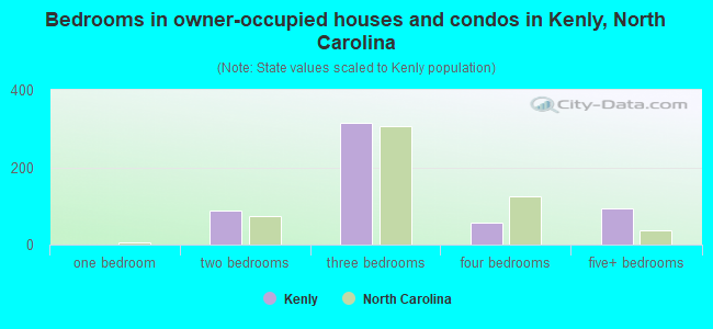 Bedrooms in owner-occupied houses and condos in Kenly, North Carolina