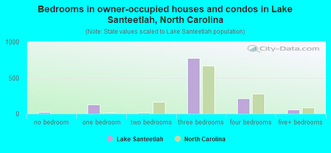 Bedrooms in owner-occupied houses and condos in Lake Santeetlah, North Carolina