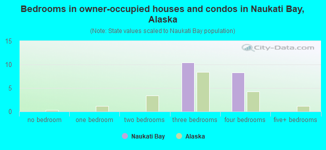 Bedrooms in owner-occupied houses and condos in Naukati Bay, Alaska
