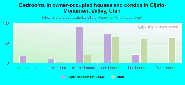 Bedrooms in owner-occupied houses and condos in Oljato-Monument Valley, Utah