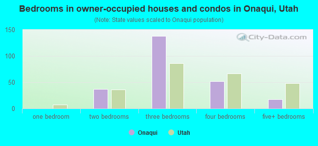 Bedrooms in owner-occupied houses and condos in Onaqui, Utah