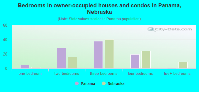 Bedrooms in owner-occupied houses and condos in Panama, Nebraska