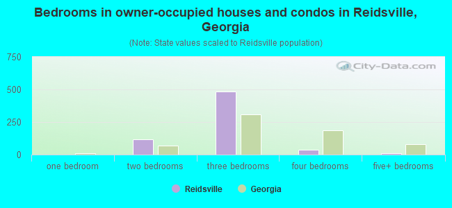 Bedrooms in owner-occupied houses and condos in Reidsville, Georgia
