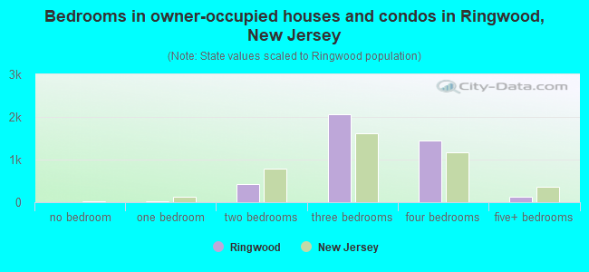 Bedrooms in owner-occupied houses and condos in Ringwood, New Jersey
