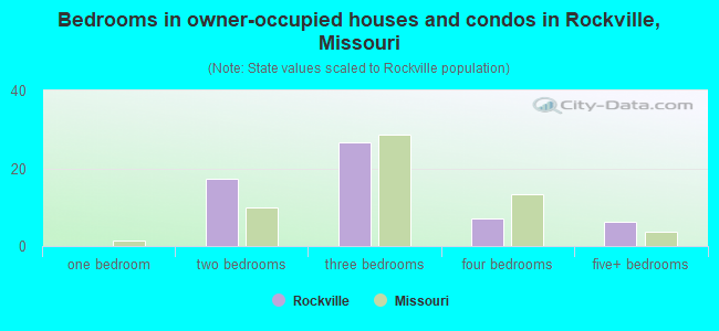 Bedrooms in owner-occupied houses and condos in Rockville, Missouri