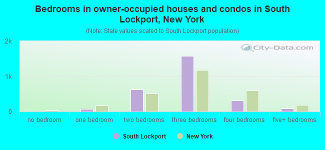 Bedrooms in owner-occupied houses and condos in South Lockport, New York