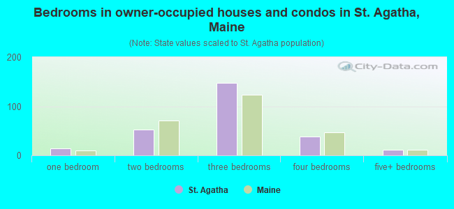 Bedrooms in owner-occupied houses and condos in St. Agatha, Maine