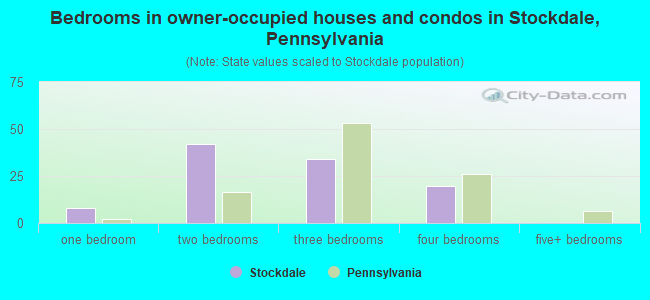 Bedrooms in owner-occupied houses and condos in Stockdale, Pennsylvania