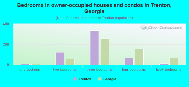 Bedrooms in owner-occupied houses and condos in Trenton, Georgia