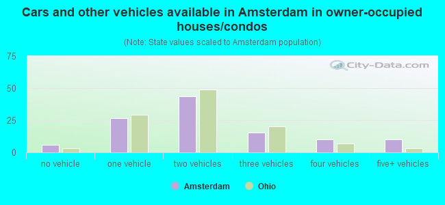 Cars and other vehicles available in Amsterdam in owner-occupied houses/condos