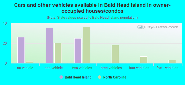 Cars and other vehicles available in Bald Head Island in owner-occupied houses/condos