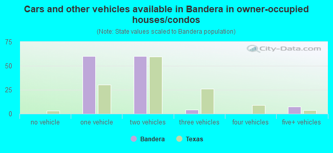 Cars and other vehicles available in Bandera in owner-occupied houses/condos