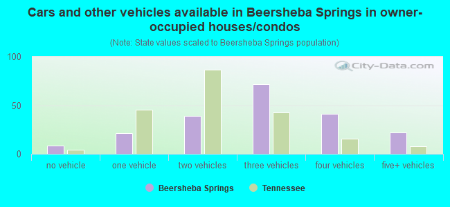 Cars and other vehicles available in Beersheba Springs in owner-occupied houses/condos