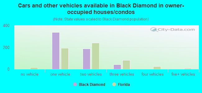 Cars and other vehicles available in Black Diamond in owner-occupied houses/condos