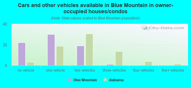 Cars and other vehicles available in Blue Mountain in owner-occupied houses/condos