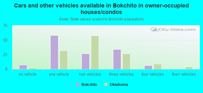 Cars and other vehicles available in Bokchito in owner-occupied houses/condos