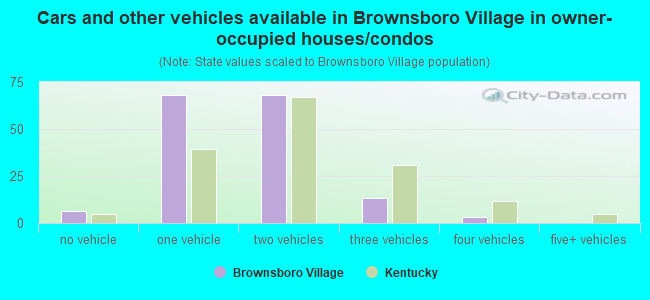 Cars and other vehicles available in Brownsboro Village in owner-occupied houses/condos