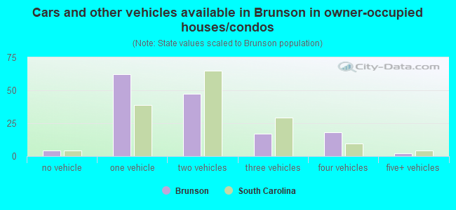 Cars and other vehicles available in Brunson in owner-occupied houses/condos