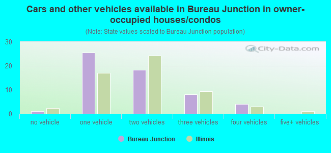 Cars and other vehicles available in Bureau Junction in owner-occupied houses/condos