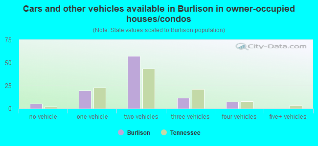 Cars and other vehicles available in Burlison in owner-occupied houses/condos