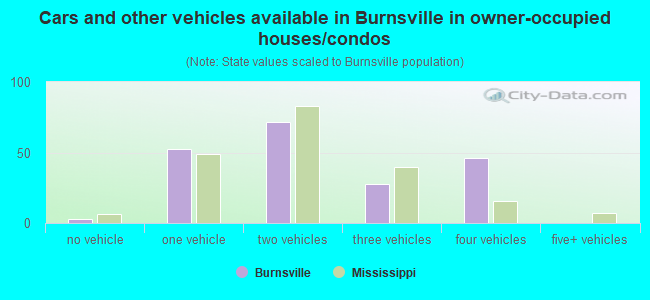 Cars and other vehicles available in Burnsville in owner-occupied houses/condos