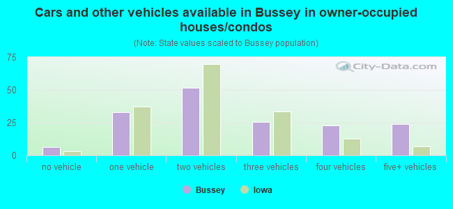 Cars and other vehicles available in Bussey in owner-occupied houses/condos