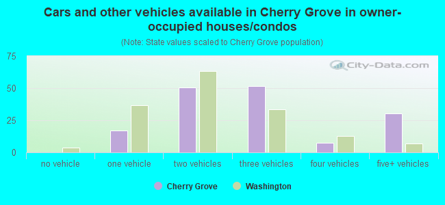 Cars and other vehicles available in Cherry Grove in owner-occupied houses/condos