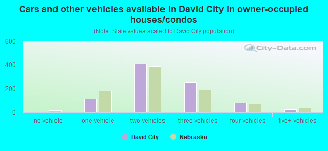 Cars and other vehicles available in David City in owner-occupied houses/condos