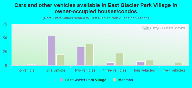 Cars and other vehicles available in East Glacier Park Village in owner-occupied houses/condos