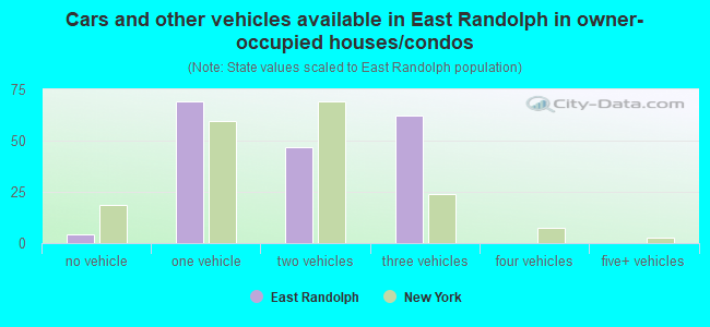 Cars and other vehicles available in East Randolph in owner-occupied houses/condos