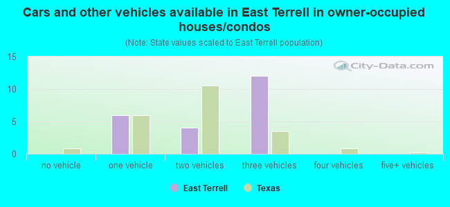 Cars and other vehicles available in East Terrell in owner-occupied houses/condos
