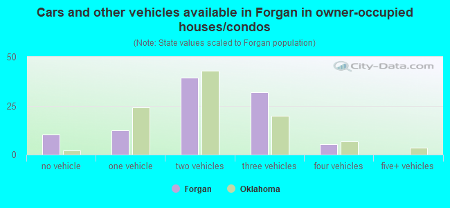 Cars and other vehicles available in Forgan in owner-occupied houses/condos