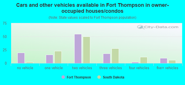 Cars and other vehicles available in Fort Thompson in owner-occupied houses/condos