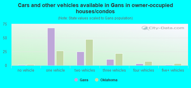 Cars and other vehicles available in Gans in owner-occupied houses/condos