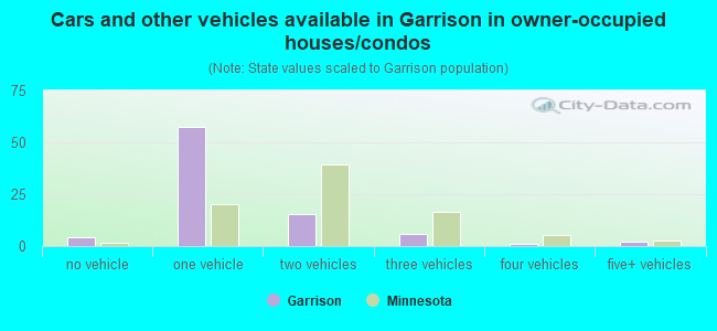 Cars and other vehicles available in Garrison in owner-occupied houses/condos