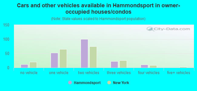 Cars and other vehicles available in Hammondsport in owner-occupied houses/condos