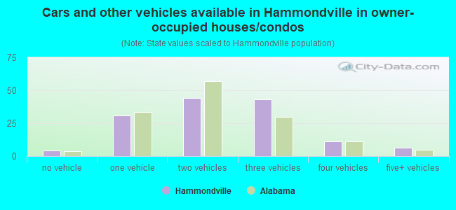 Cars and other vehicles available in Hammondville in owner-occupied houses/condos