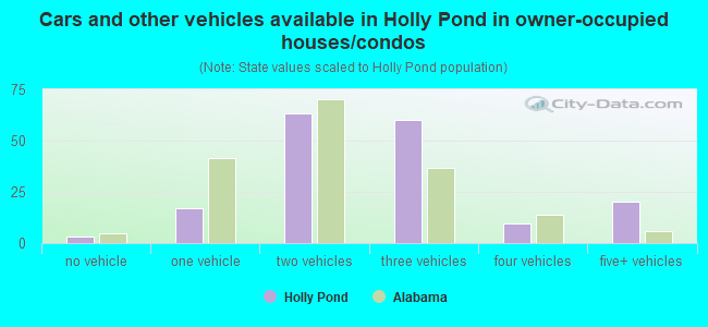 Cars and other vehicles available in Holly Pond in owner-occupied houses/condos